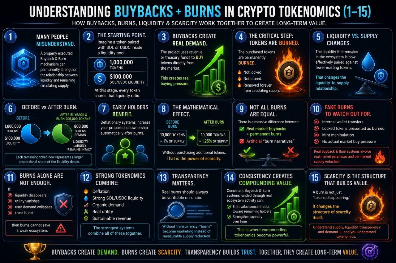 Buybacks and burns tokenomics overview